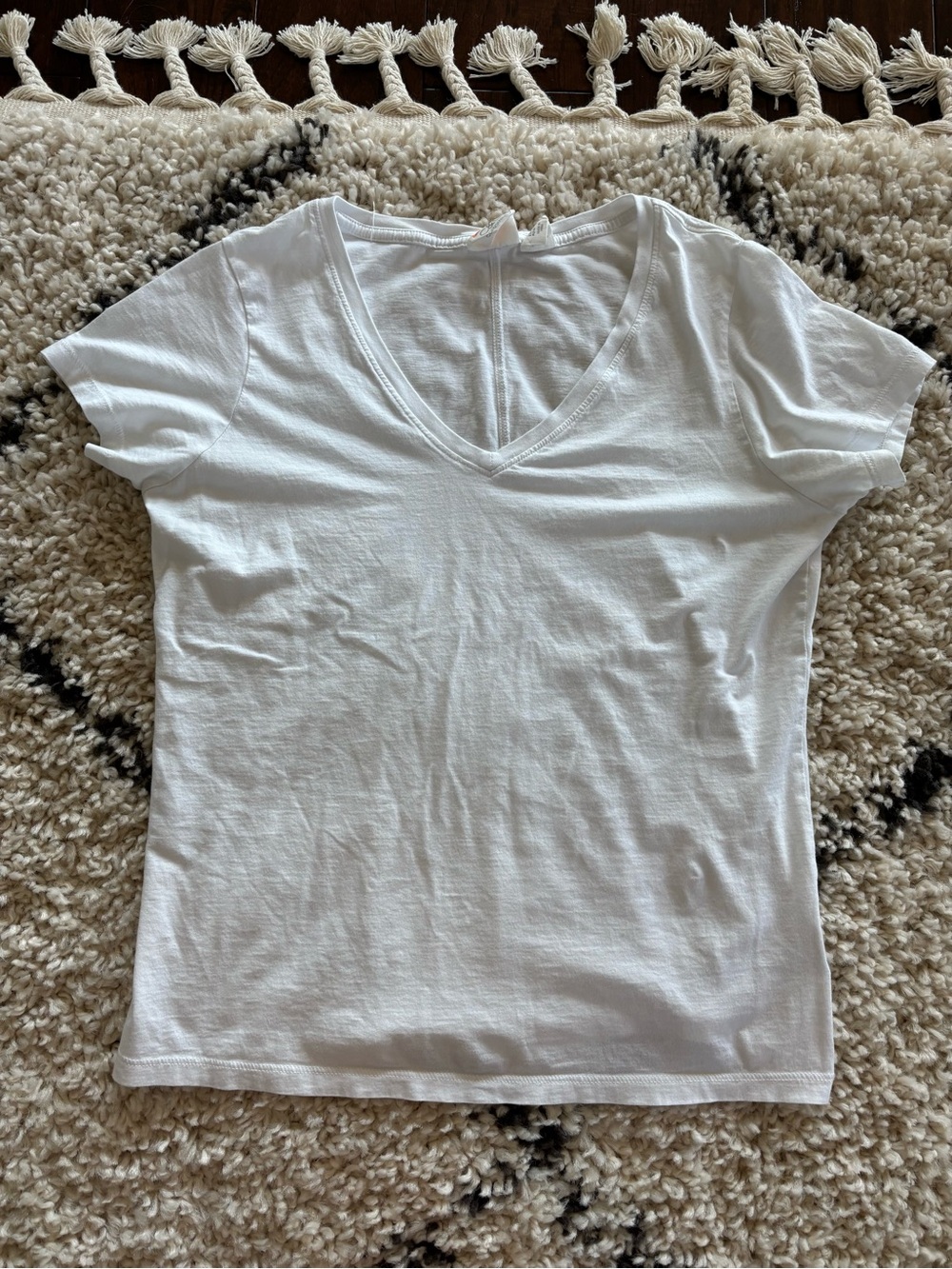 C&C California White V-Neck Short Sleeve Tee